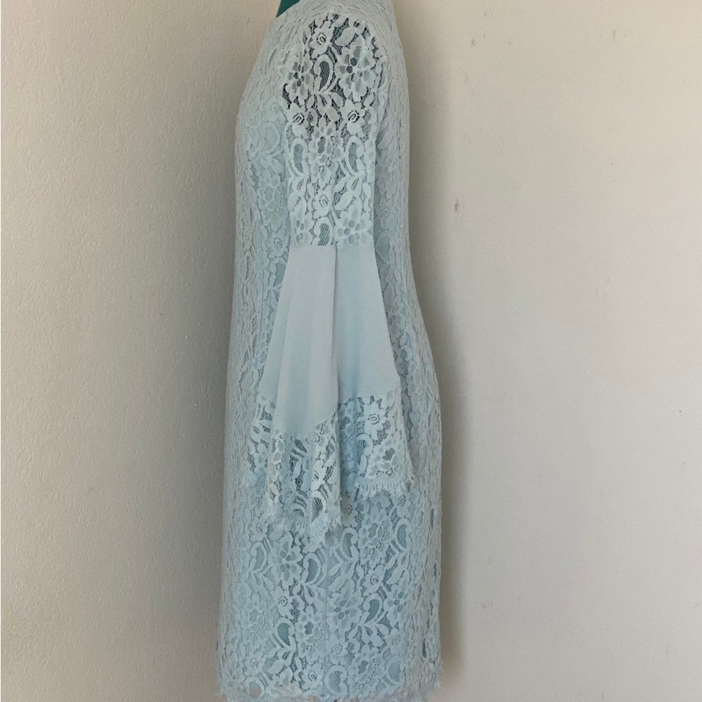 Black House White Market Lace Bell Sleeve Dress - Light Blue - Picture 5 of 5